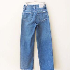 Paige Sasha Wide Leg Denim Jeans 27 Storybook Wash Distressed